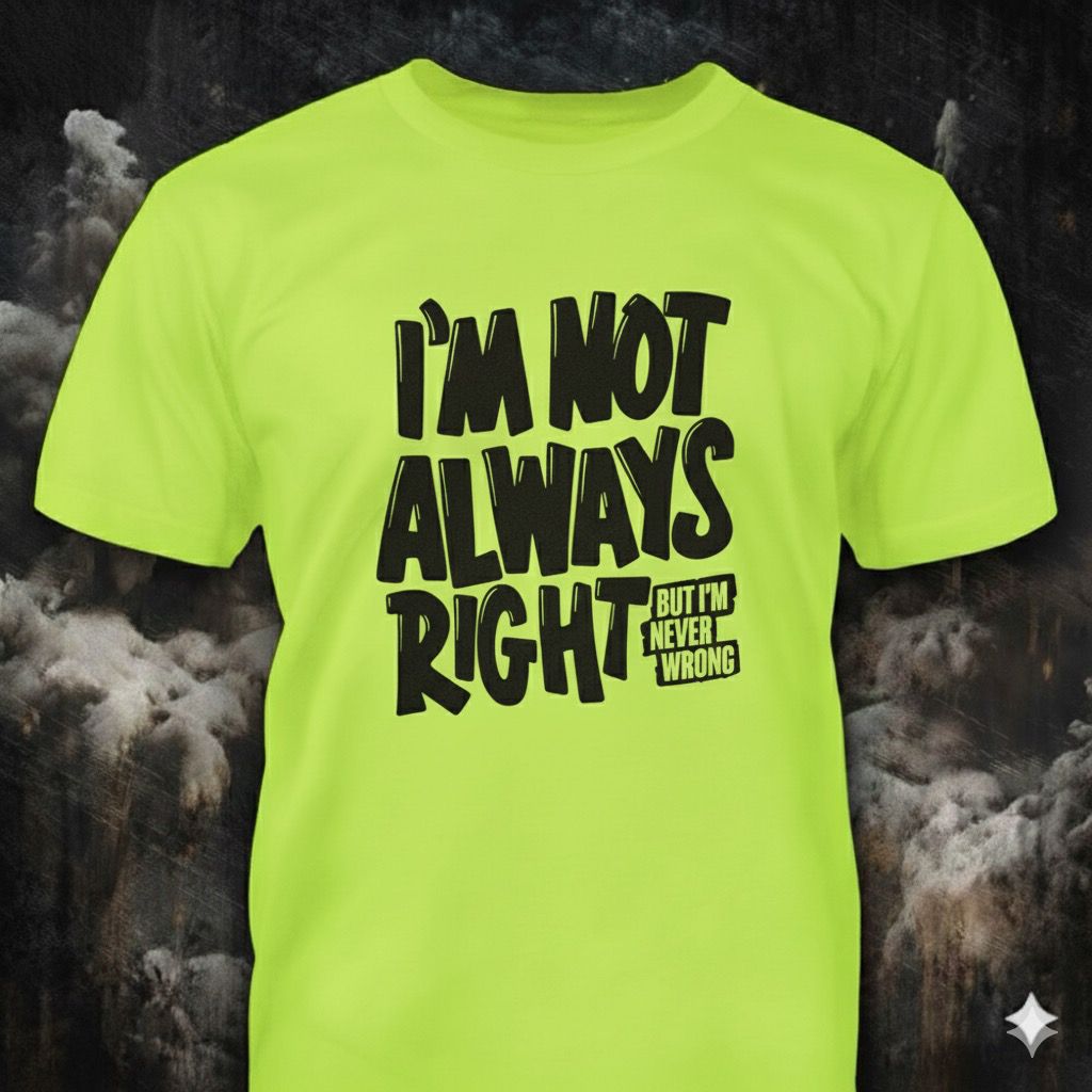 I'm Never Wrong - Hi Vis