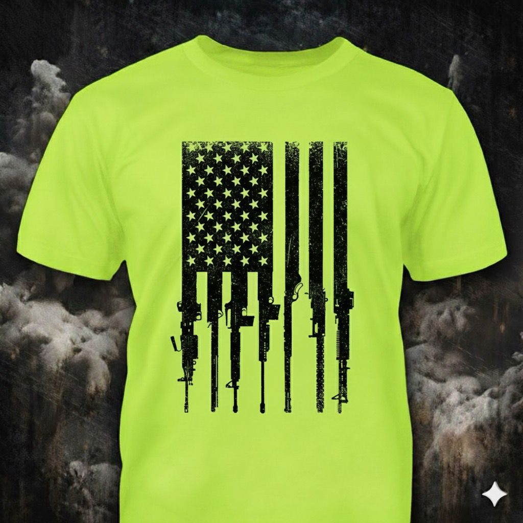 Flag With Gun Stripes - Hi Vis